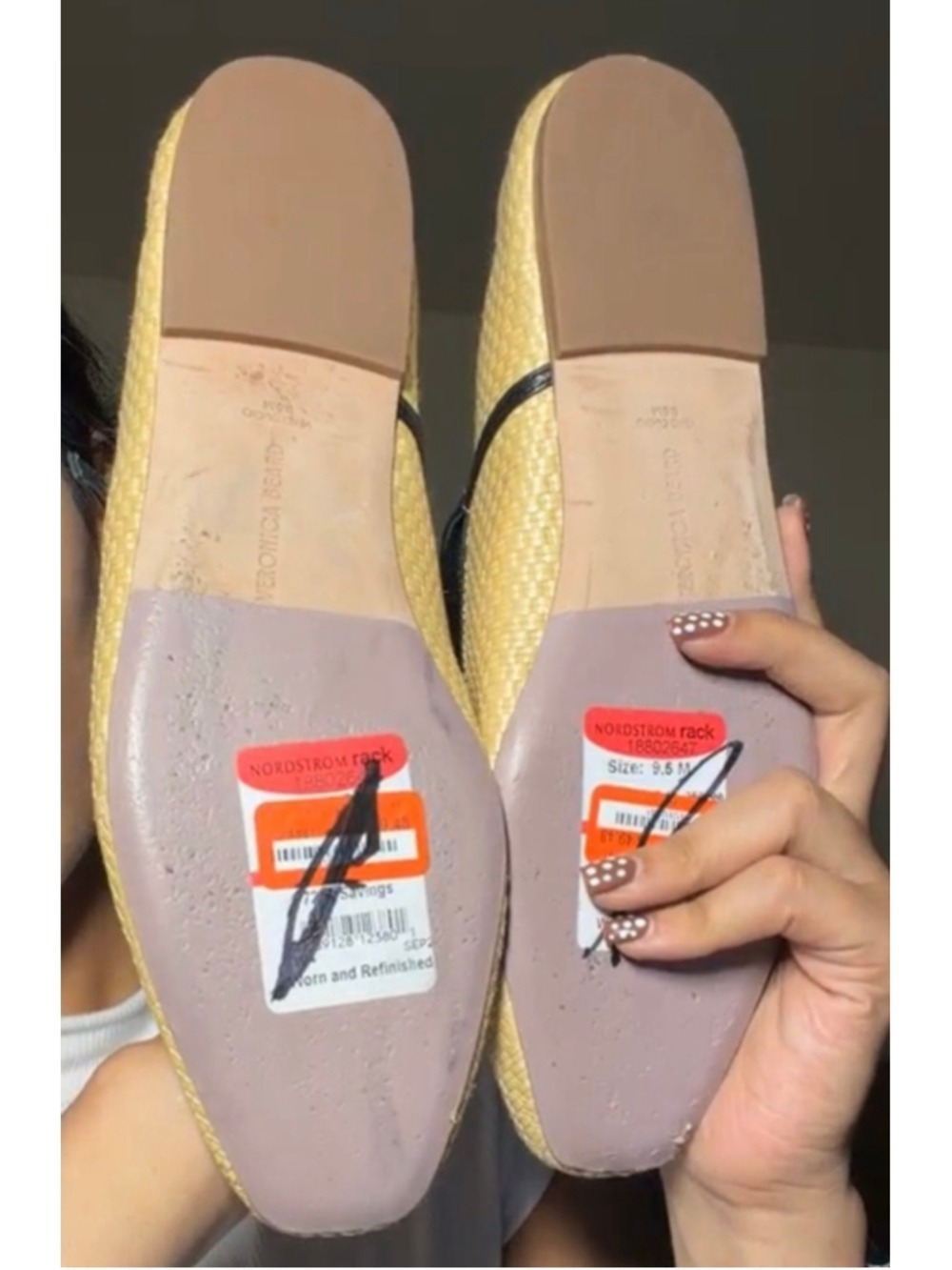 Veronica Beard Ellie Raffia Mary Jane Ballerina Flats 9.5 Beige - Picture 6 of 6
